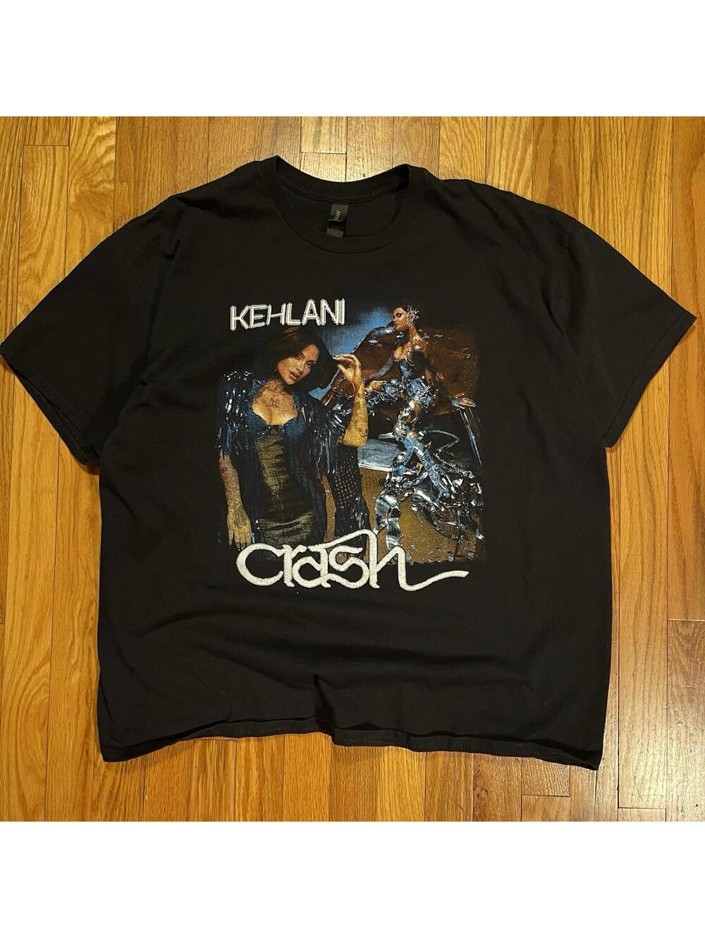KEHLANI Crash Tour Tee 2024 Merch Double Sided Rap R&B T-Shirt FLO & ANYCIA 2XL